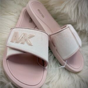 Michael Kors Light Pink Slide Sandals